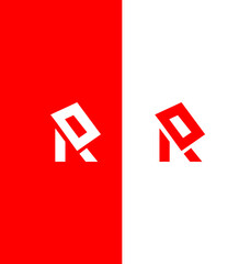Abstract Red and White Letter R Logo Design Variations