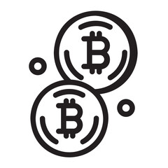 bitcoin line icon