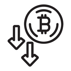 Drop In Value line icon