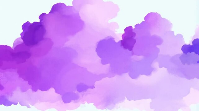Soft, flowing watercolor clouds in pastel hues gently shift and blend in this serene motion background