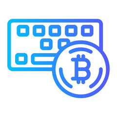 keyboard gradient icon