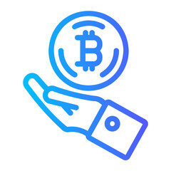 Obraz premium bitcoin gradient icon