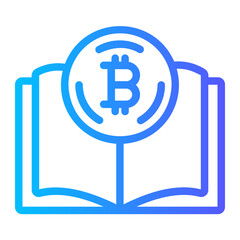 Fototapeta premium book gradient icon