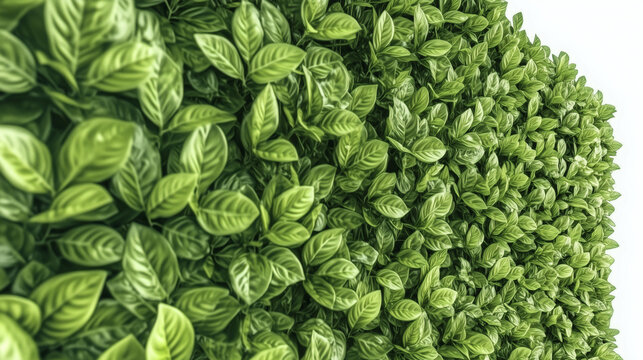 High-resolution close-up of a lush, vibrant green leaf pattern