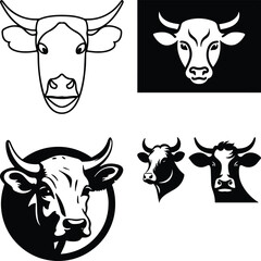 Cow Bundel simple icon. Vector ICON all icon Viktor