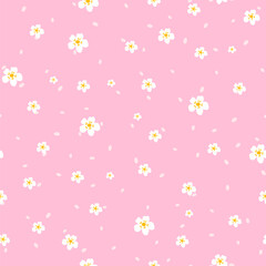 Seamless pattern with hearts and flowers in a pastel style. Ideal for baby clothes, romantic textiles, and feminine holiday-themed wrapping paper