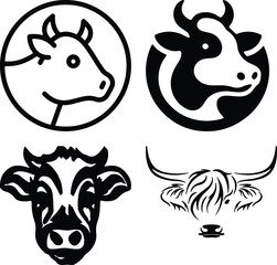 Cow Bundel simple icon. Vector ICON all icon Viktor