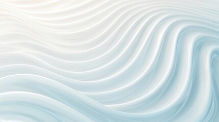 A digital illustration of a wave-like pattern in shades of blue and white.