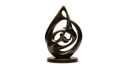 Elegant Bronze Abstract Sculpture: Modern Art Figurine for Home Decor