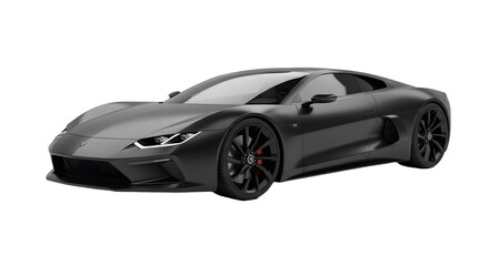 Grey Sports Car: Design Concept Render