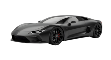 Grey Sports Car: Design Concept Render