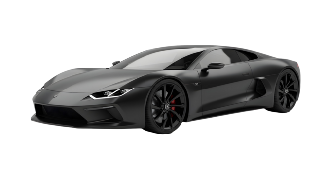 Grey Sports Car: Design Concept Render