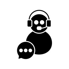 Icon a customer service, isolated against a clean background.