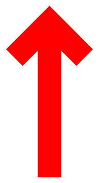 roter Pfeil nach oben png mit transparent hintergrund und isoliert
