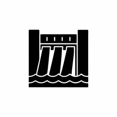 creative details hydroelectric dam icon vector illustration	