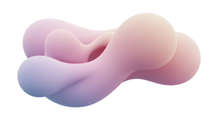 Abstract Pink and Blue Cloud Shapes: Gradient Texture Background