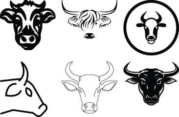 Cow Bundel simple icon. Vector ICON all icon Viktor
