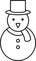 snowman with a scarf