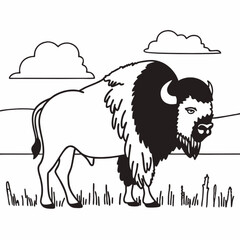 silhouette of a bull