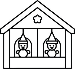 vector illustration of a house with water drops