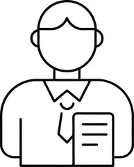 cartoon character of business man