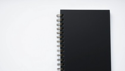 Blank black notebook