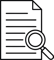 magnifying glass with a document