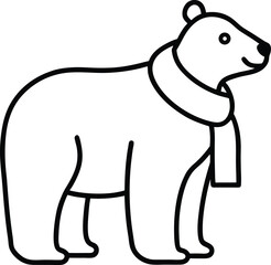 vector illustration of cartoon bear