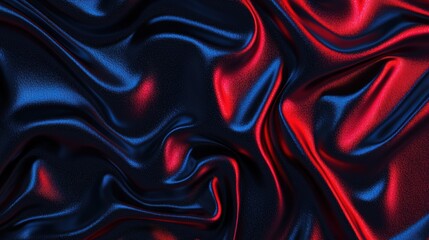 Obraz premium A Textile Display Featuring A Flowing Pattern Of Blue And Red