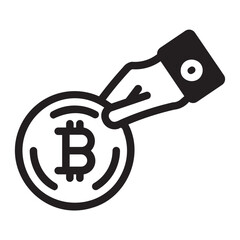 bitcoin glyph icon