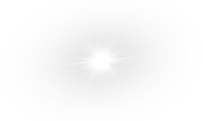 PNG yellow star flashed with sparkles sun isolated on white background. Soft glow without departing rays, sunlight with lens flare effect. PNG light effect.