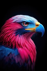 Fototapeta premium Colorful eagle portrait showing power and beauty