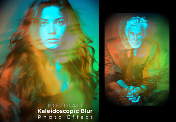 Kaleidoscopic Blur Portrait Photo Effect
