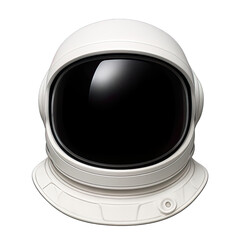 Fototapeta premium Minimalist Astronaut Helmet with Black Visor Front View Isolated on Transparent Background, generative ai