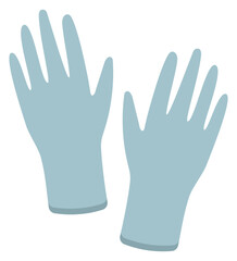 Flat icon latex gloves isolated on white background.