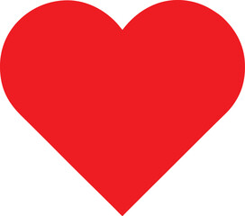 Valentine's Day Heart &ndash; Clean, Bold Red Design with Rounded Edges.