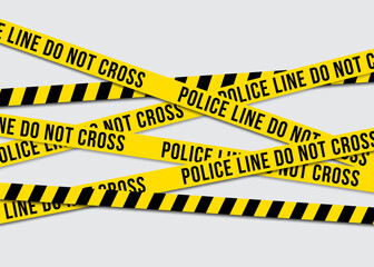 Criminal Scene Yellow Line stock illustration