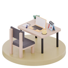 3D Home Office for Remote Work