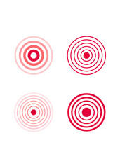 Targets or pain location symbol set