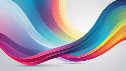 Abstract many color smooth light lines background. Vector illustration