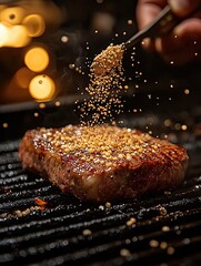 Delicious grilled meat, juicy steaks, and cheerful outdoor meals with friends captured in sunny