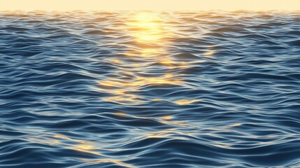 Obraz premium A serene sunset over the ocean, with the sun's rays reflecting off the water's surface.