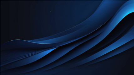 Abstract dark blue color smooth light lines background. Vector illustration