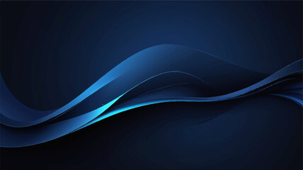 Fototapeta premium Abstract dark blue color smooth light lines background. Vector illustration