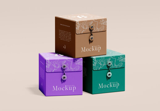 Three Elegant Boxes Tower Mocxkup