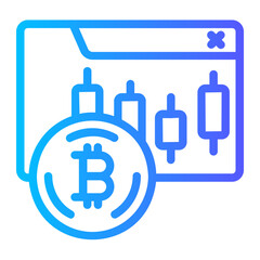 Obraz premium chart gradient icon