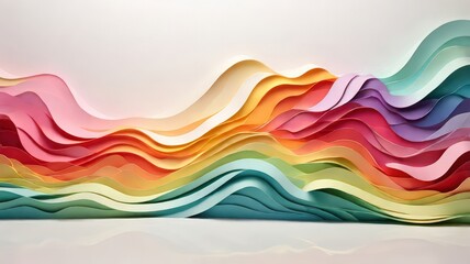 Flowing Rainbow Layers with Copy Space