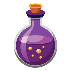 Halloween potion bottle vector on white background vector illustration