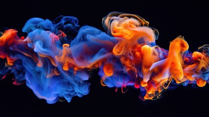 Fototapeta premium Dark Ink Cloud Expanding in Water