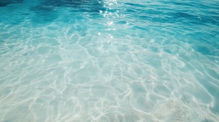 Crystal-clear Tropical Waters with White Sandy Shore